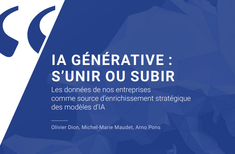 “IA générative : s’unir ou subir” : pour une stratégie pragmatique des données